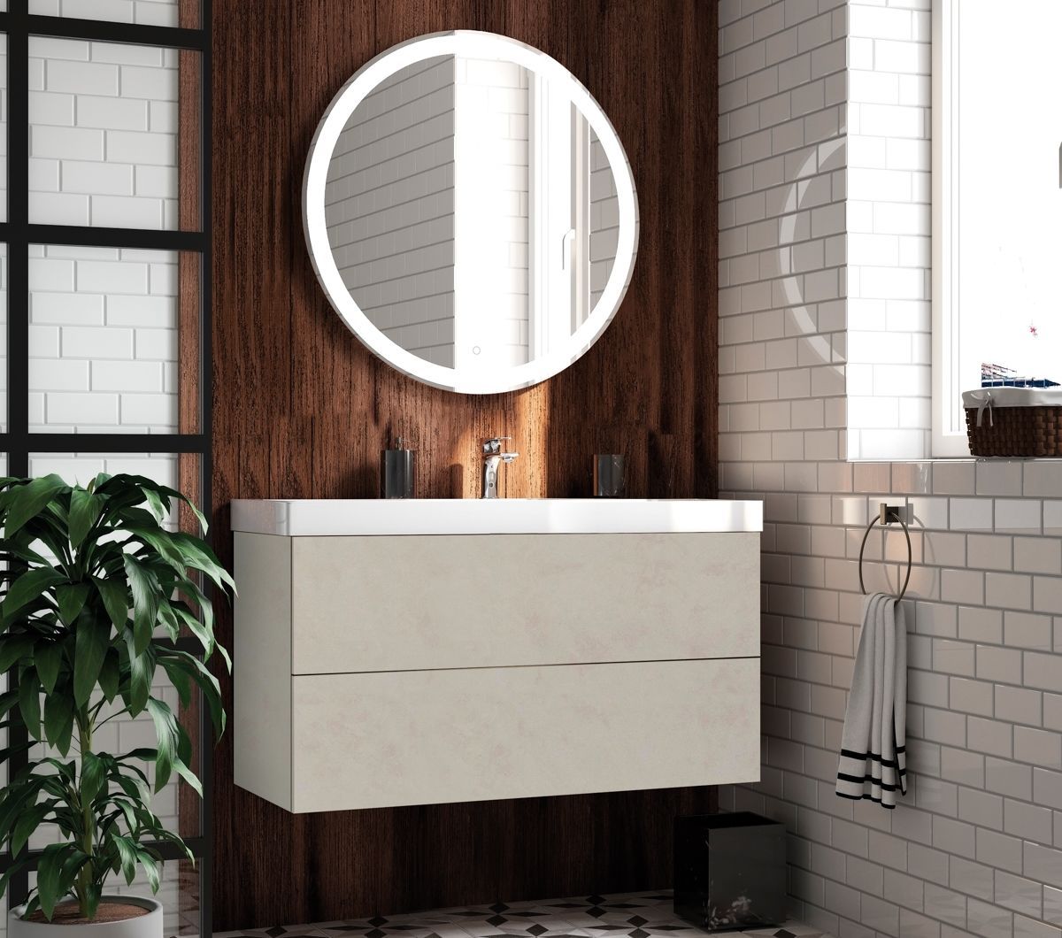 Мебель для ванной комнаты подвесная Art&Max ВЕРОНА-ПУШ VERONA-PUSH 100 см Венециано