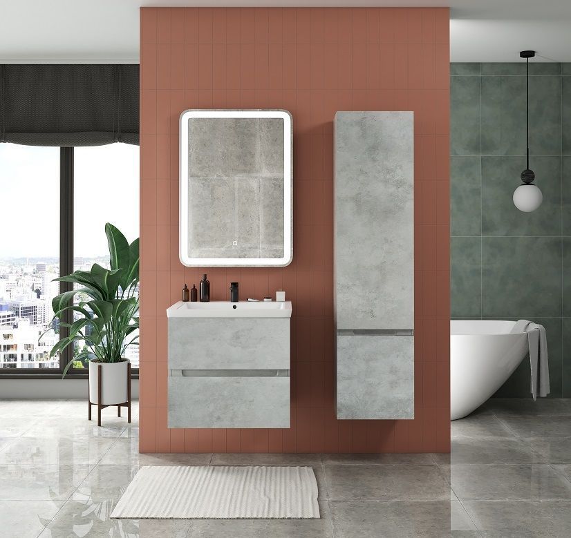 Шкаф подвесной  Art&Max ТЕХНО TECHNO 160 см Бетон лофт натуральный,правый