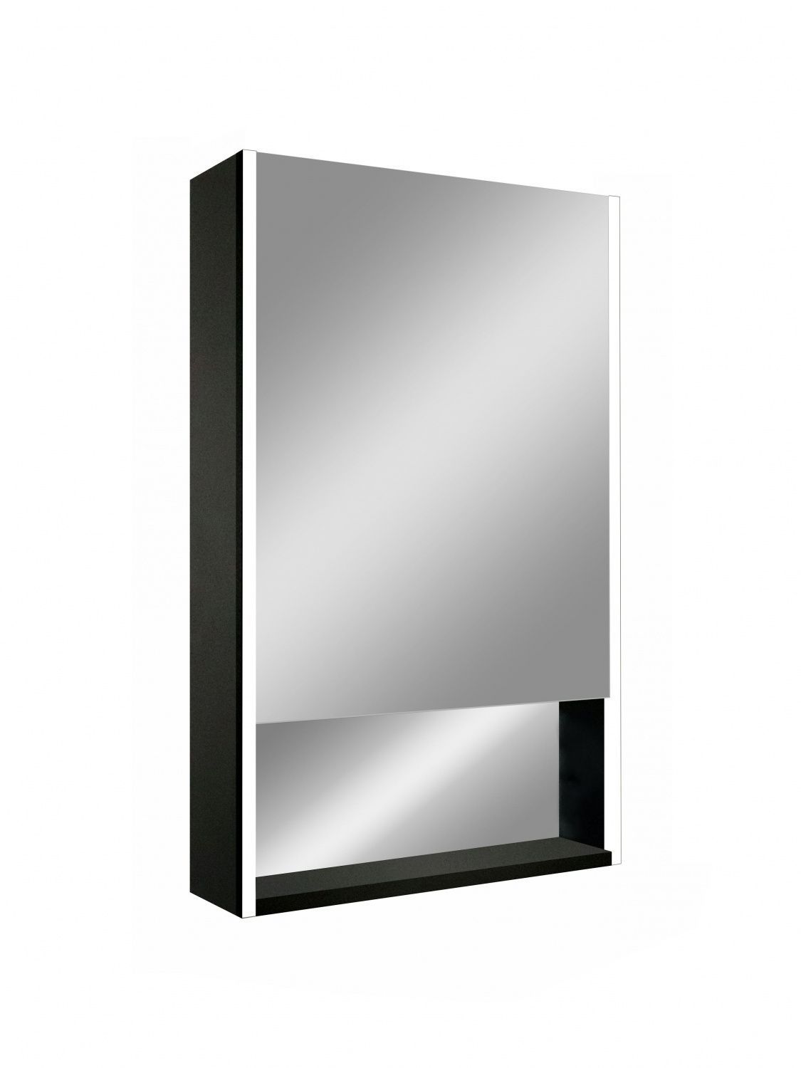 Зеркало-шкаф с подсветкой, правый ART&MAX FOGGIA AM-Fog-600-800-1D-R-DS-F-Nero