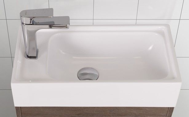 Мебель для ванной комнаты с одной распашной дверцей Art&Max FAMILY 50 см Cemento Veneto