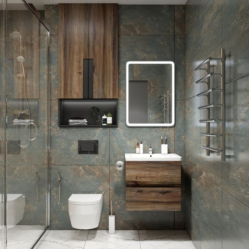Мебель для ванной комнаты подвесная Art&Max TECHNO 70 см Дуб бомонд Лофт