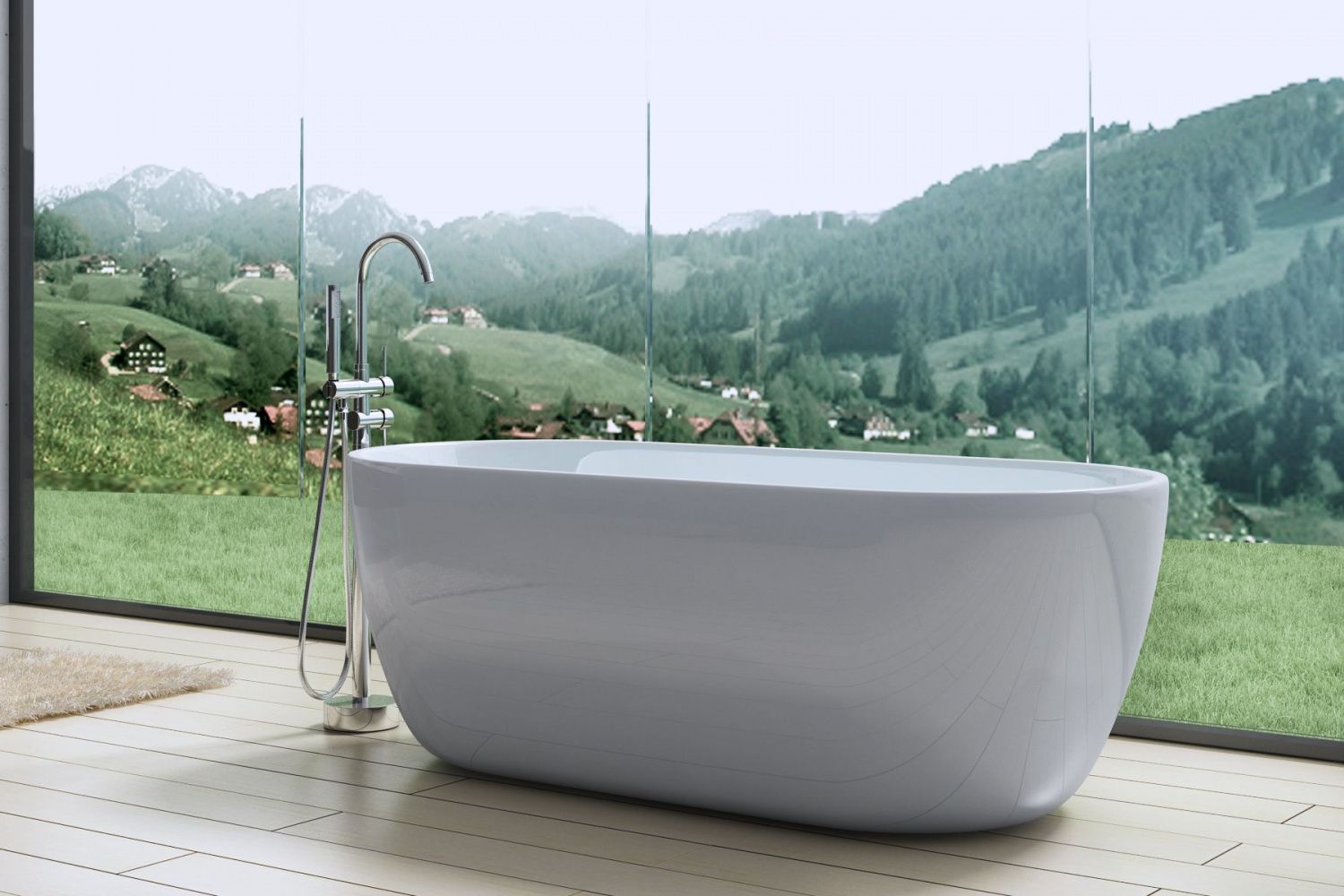 Акриловая ванна Art&Max AM-518-1500-750
