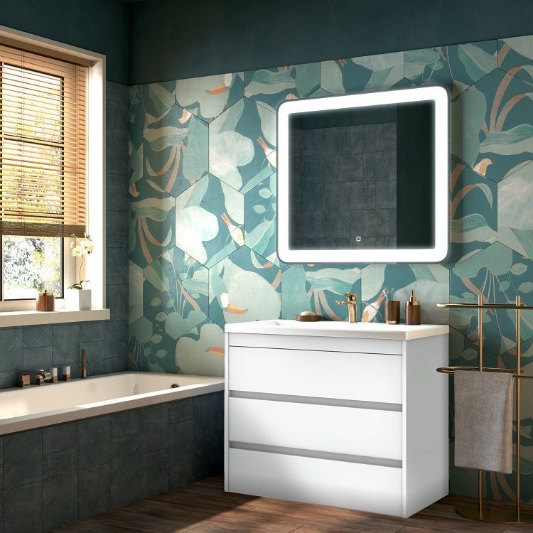 Мебель для ванной комнаты напольная Art&Max FAMILY 100 см Bianco Lucido