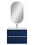 Мебель для ванной комнаты подвесная с LED подсветкой ручек Art&Max ЭЛЕГАНТ ELEGANT 80 см Сапфир