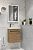 Мебель для ванной комнаты с одной распашной дверцей Art&Max FAMILY-M 50 см Дуб Харбор золотой