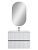 Мебель для ванной комнаты подвесная с LED подсветкой ручек Art&Max ELEGANT 80 см Белый матовый Мебель для ванной комнаты подвесная с LED подсветкой ручек Art&Max ELEGANT 80 см Белый матовый