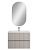 Мебель для ванной комнаты подвесная с LED подсветкой ручек Art&Max ЭЛЕГАНТ ELEGANT 80 см Светло-серый матовый